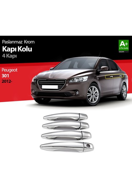 Peugeot 301 Krom Kapı Kolu 4 Kapı 2012 Üzeri