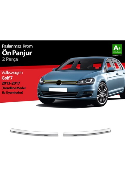 Volkswagen Golf 7 Krom Ön Panjur 2 Prç. Trendline 2013-2017