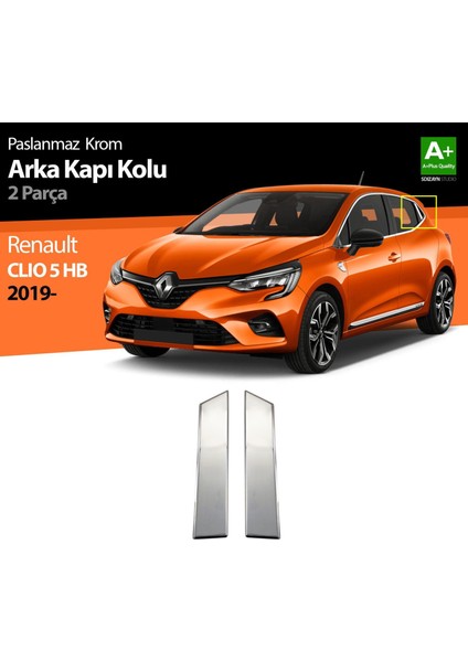 Renault Clio 5 Krom Kapı Kolu Arka 2 Prç. 2019 ve Üzeri