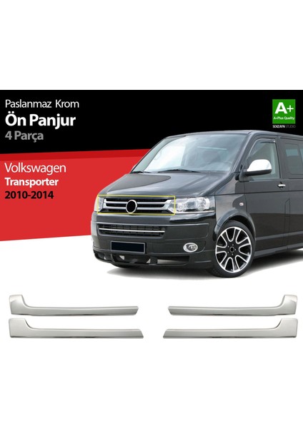Volkswagen T5 Transporter Krom Ön Panjur 4 Prç 2010 Üzeri