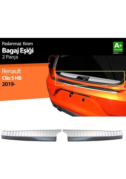 Renault Clio 5 Krom Bagaj Iç Eşiği 2 PRÇ.2019 ve Üzeri