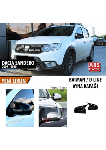 Dacia Sandero 2009-2020 Batman Yarasa Ayna Kapağı (Parlak Siyah) fiyatları