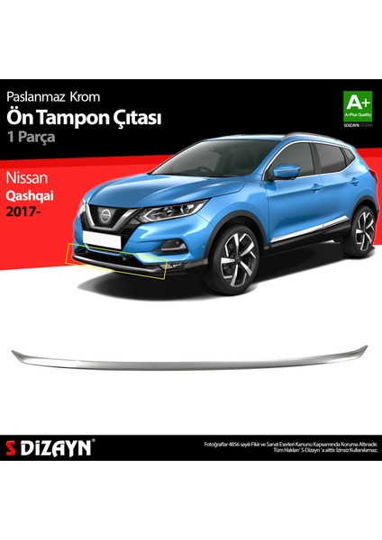 Nissan Qashqai Krom Ön Tampon Çıtası 2017-2021