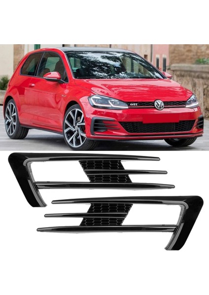 Volkswagen Golf 7 Sis Farı Çerçevesi Piano Black 2014-2017