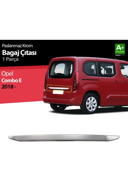 Opel Combo E Krom Bagaj Çıtası 2018 ve Üzeri