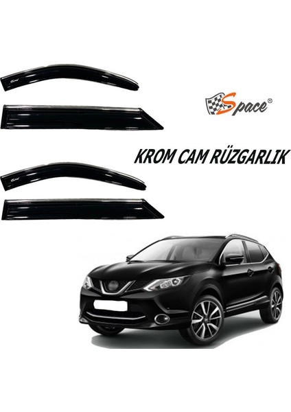 Krom Cam Rüzgarlığı Nissan Qashqai 2016-2021/ CARU403