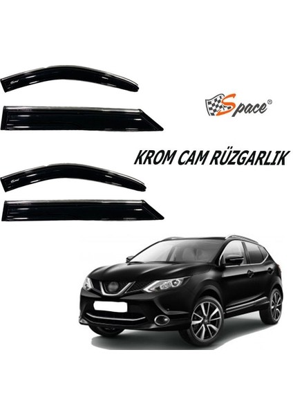 Krom Cam Rüzgarlığı Nissan Qashqai 2016-2021/ CARU403 modelleri