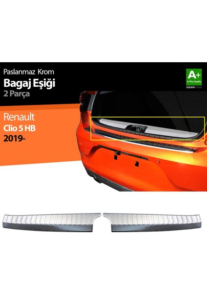 Renault Clio 5 Krom Bagaj Iç Eşiği 2 PRÇ.2019 ve Üzeri