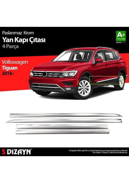 Drs Tuning Volkswagen Tiguan Krom Yan Kapı Çıtası 4 Prç. 2016 Üzeri