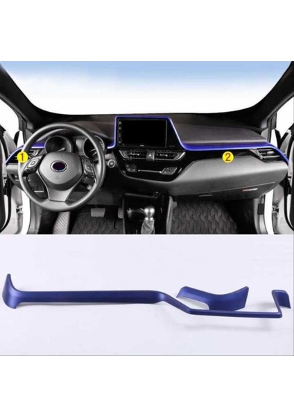 Toyota C-Hr 2016-2019 Panel Ust Kaplama 2 Parça - Mavı fırsatları