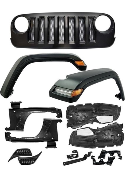 Wrangler Jk (2007-2017) 2019+ Jl Makyajlama (Panjur+Dodik+Çamurluk+Davlumbaz+Led)