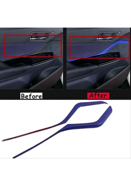 Toyota C-Hr 2016-2019 Kapı Çıtası - Mavı modelleri