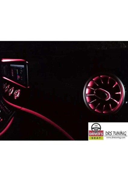64 Renk Ledli Hava Izgara Mercedes C Serisi W205 Iç Atmosfer Işığ modelleri