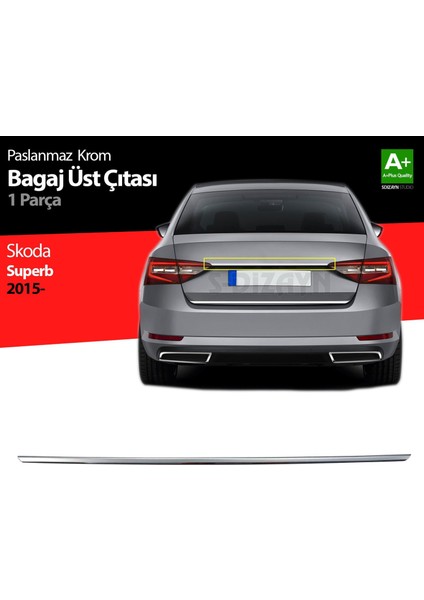 Skoda Superb Krom Bagaj Çıtası 2015 Üzeri