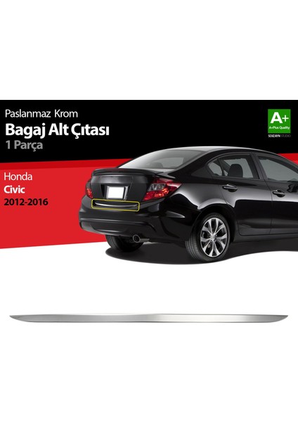 Honda Civic Krom Bagaj Alt Çıta 2012-2016