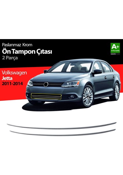 Drs Tuning Volkswagen Jetta Krom Ön Tampon Çıta 2 Prç 2011-2014