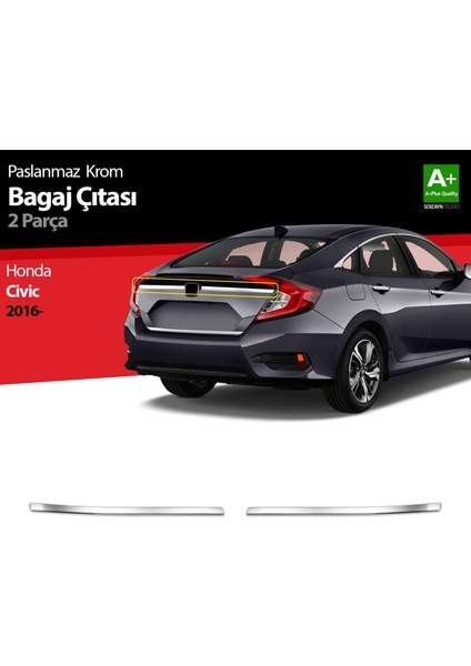 Honda Civic Krom Bagaj Çıtası 2 Prç 2016 Üzeri