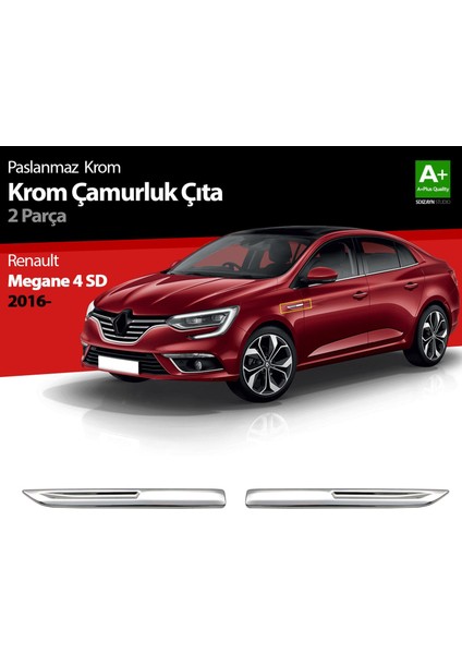 Renault Megane 4 Krom Çamurluk Sinyal Çıtası 2 Prç. 2016-2020