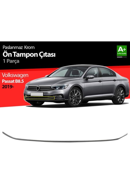 Volkswagen Passat B8.5 Krom Ön Tampon Çıtası 2019 ve Üzeri