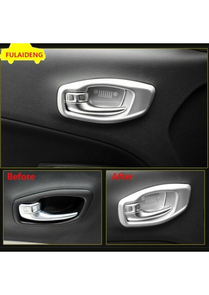 Jeep Renegade Iç Kapı Kolu Çerçevesi 4 Parça Siver