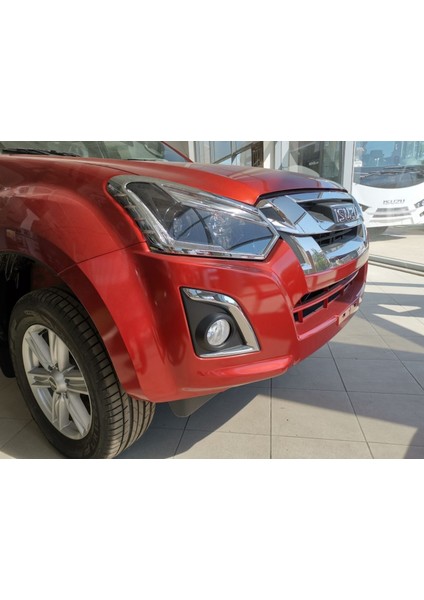 Isuzu D-Max 2018+ Far Çerçevesi Kaplama Nikelaj Sinyal Çizgili modelleri