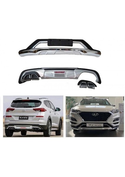 Hyundaı Tucson Ön ve Arka Tampon Koruma Difüzör 2019 fiyatları