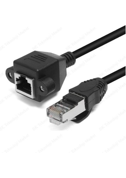 Panel Montaj RJ45 Erkek RJ45 Dişi Uzatma Lan Kablosu-2 Metre