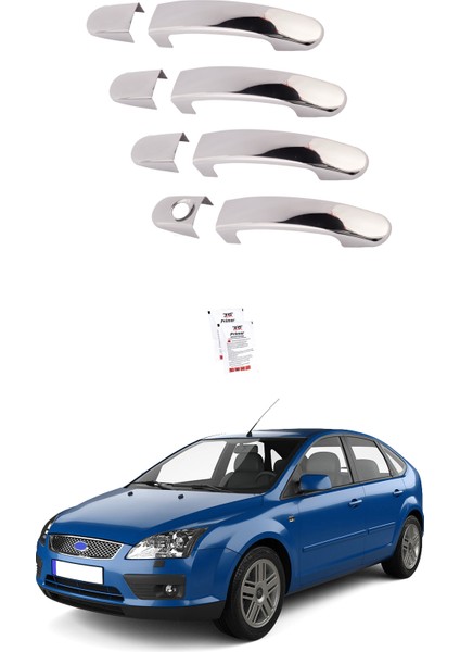 Ford Focus 2 Uyumlu 2005-2011 Krom Kapı Kolu 4 Kapı Paslanmaz Çelik