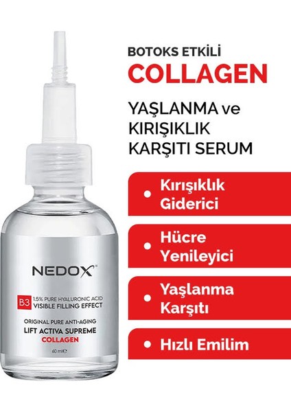 Dolgunlaştırıcı Botoks B3 Serum 60 ml Ince Çizgi Sarkmalar