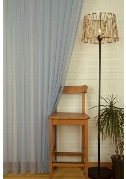 Pamuk Dokulu Tül Indigo Pilesiz 250X260