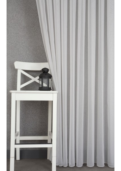 Pamuk Dokulu Tül Gri 1-3 Sık Pile 300X260