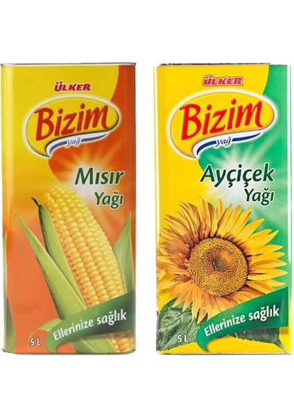 Mısır Yağı 5 lt ve Ayçiçek Yağı 5 lt