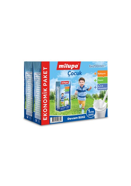 Çocuk Devam Sütü İçime Hazır 200 ml 6'lı Paket 1 Yaş+ x 2'li