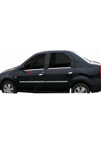 Aktif Oto Krom Dacia Logan Uyumlu Cam Çıtası P. Çelik 2005-2013