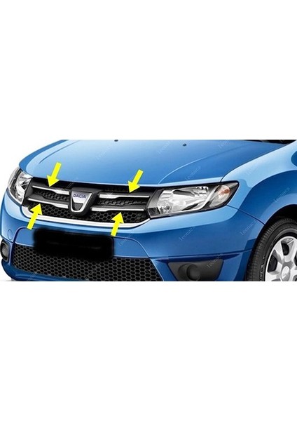 Dacia Sandero Uyumlu Krom Ön Panjur 4 Prç P.çelik 2012-2016