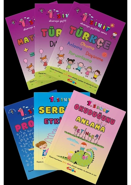 Mavi Önlük Yayınları Mavi Önlük 1. Sınıf Etkinlik Seti Set (6 Kitap)