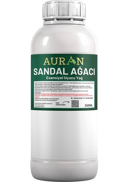 Sandal Ağacı Esansiyel Uçucu Yağ, Esans Koku Yağı, Hobi Esans, Mum, Sabun, Oda Kokusu 250 ml