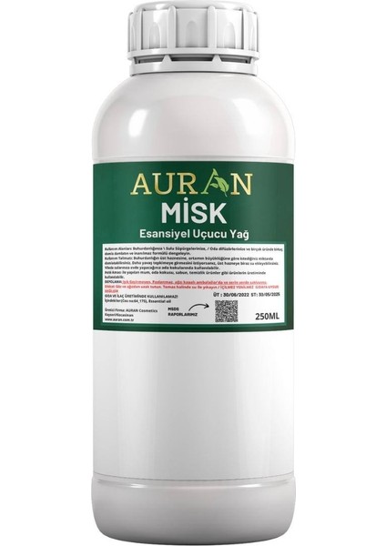 Misk Esansiyel Uçucu Yağ, Esans Koku Yağı, Hobi Esans, Mum, Sabun, Oda Kokusu 250 ml