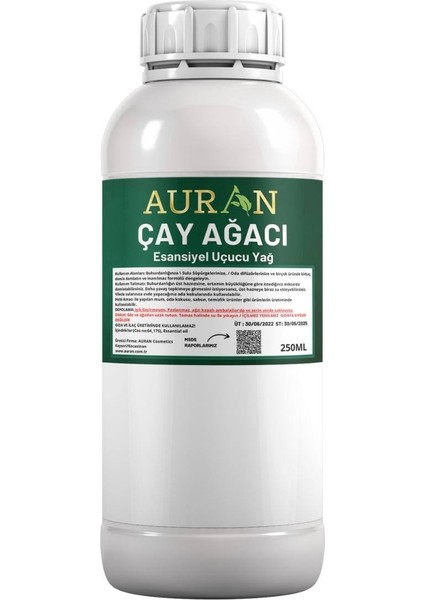 Çay Ağacı Esansiyel Uçucu Yağ, Esans Koku Yağı, Hobi Esans, Mum, Sabun, Oda Kokusu 250 ml