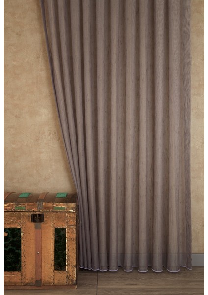 Etamin Şantuklu Tül Mor 1-3 Sık Pile 150X260