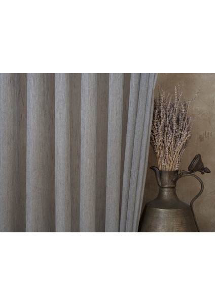 Etamin Şantuklu Tül Füme 1-3 Sık Pile 100X260