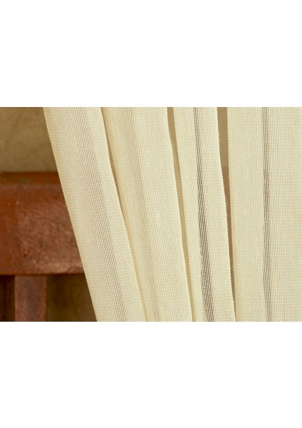 Etamin Şantuklu Tül Şampanya 1-3 Sık Pile 300X260