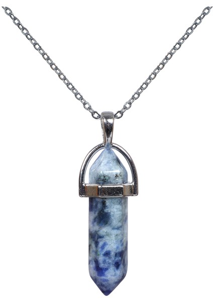 Doğal Taş Sodalit Çivi Kolye Ucu modelleri