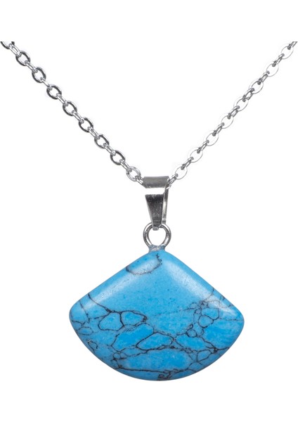 Doğal Taş Firuze Kayık Model Kolye Ucu modelleri