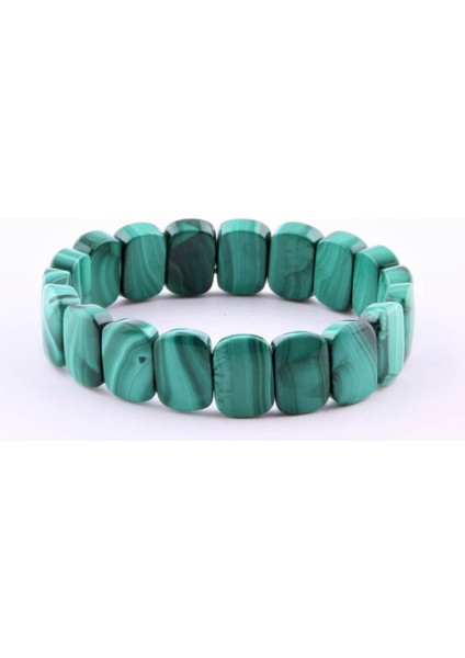 Sertifikalı Malahit (Malakit) Doğal Taş 9X14 mm Bileklik fırsatları
