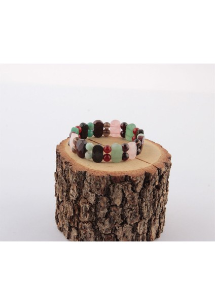 Sertifikalı Kaplan Pembe Kuvars Aventurin Akik D.kuvars Amazonit Jasper Lal Doğal Taş Bileklik fiyatları