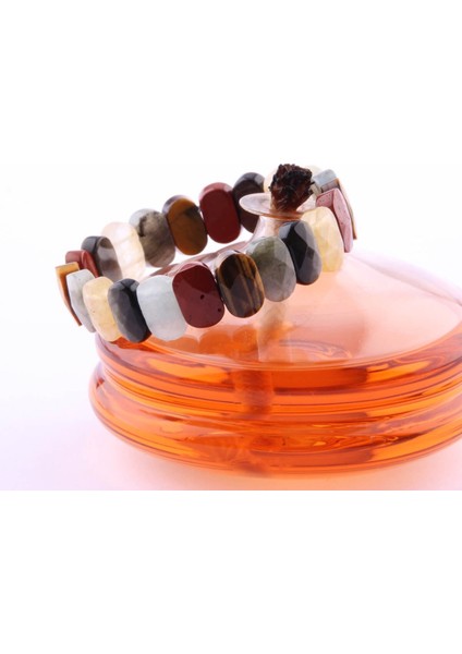 Sertifikalı Dönüşümlü sitrin Obsidyen Labrodorit Kaplan Jasper Akuamarin 9X14 mm Doğal Taş Bileklik fiyatları