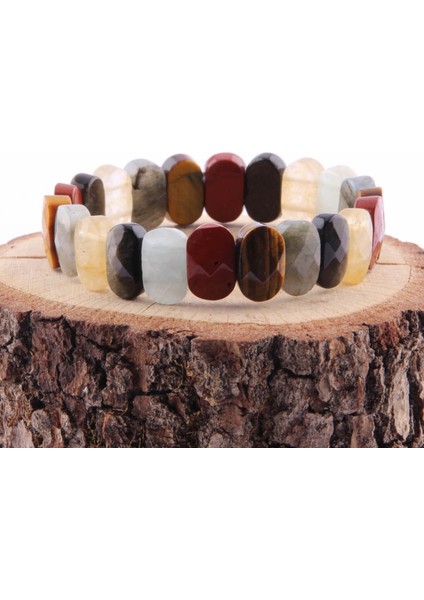 Sertifikalı Dönüşümlü sitrin Obsidyen Labrodorit Kaplan Jasper Akuamarin 9X14 mm Doğal Taş Bileklik fırsatları