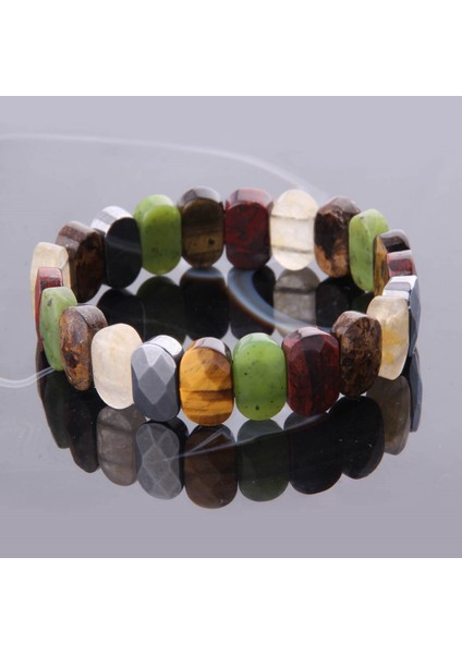 Sertifikalı Yeşim Kaplan Gözü Treahertz Dönüşümlü Sitrin Bronzit Jasper 9X14 mm Doğal Taş Bileklik fırsatları