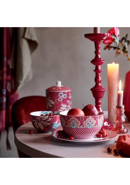Flower Festival Kırmızı Porselen Yemek Tabağı 26,5 cm fiyatları
